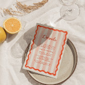 D'accompagnement Carte de détail de mariage rose et rouge moderne e