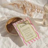 D'accompagnement Carte de détail de mariage rose et vert moderne et