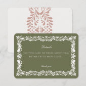 D'accompagnement Carte de détail d'invitation en carreau de Talaver (Devant / Derrière)