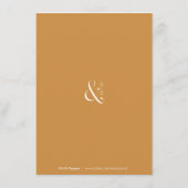 D'accompagnement Carte de détail mariage de automne de typographie (Dos)