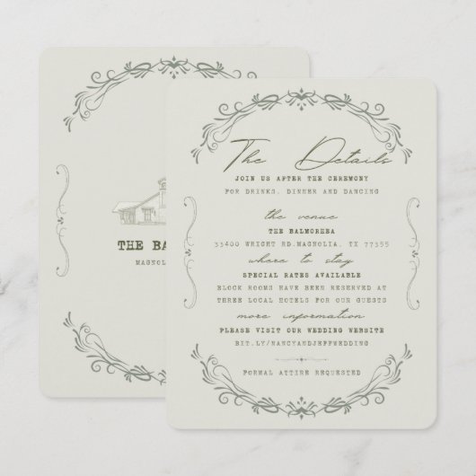 D'accompagnement Carte de détails (Devant / Derrière)