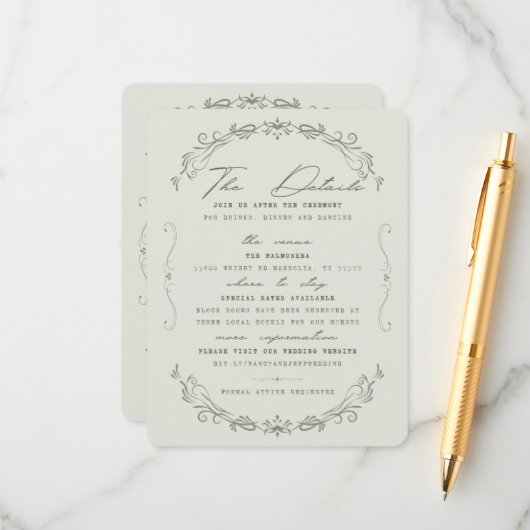 D'accompagnement Carte de détails (Devant/Arrière en situation)