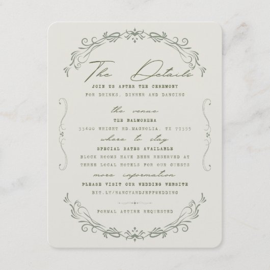 D'accompagnement Carte de détails (Devant)