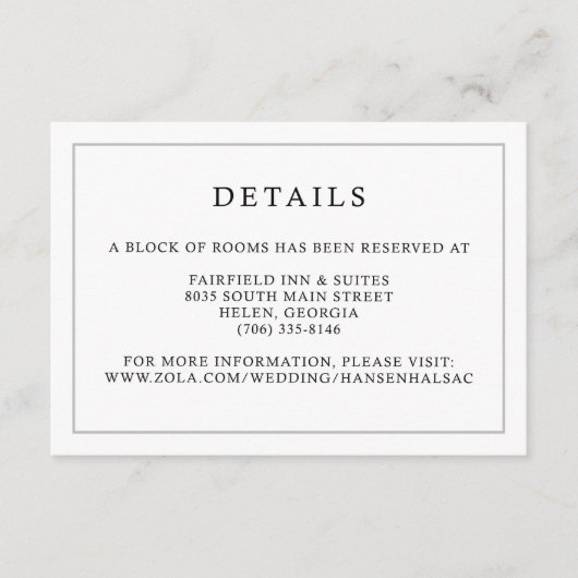 D'accompagnement Carte de détails à motif de monogramme aux feuille (Devant)