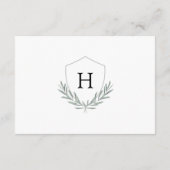 D'accompagnement Carte de détails à motif de monogramme aux feuille (Dos)