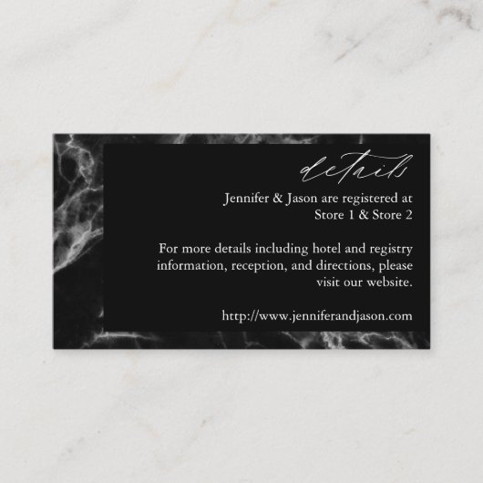 D'accompagnement Carte de détails Black Marble 2 (Devant)