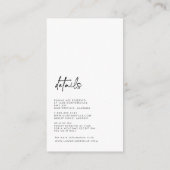 D'accompagnement Carte de détails Boho gothique (Dos)