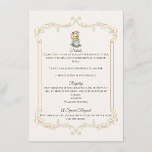 D'accompagnement Carte de détails de Baby Shower élégant autour du 