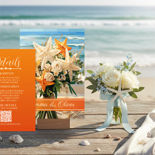 D'accompagnement Carte de détails de bouquet d'étoiles de mer orang