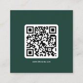 D'accompagnement Carte de détails de code QR à verdure émeraude (Dos)