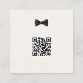 D'accompagnement Carte de détails de code QR de mariage à ruban noi (Dos)