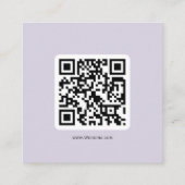 D'accompagnement Carte de détails de code QR Lavande Rustique (Dos)