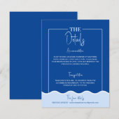 D'accompagnement Carte de détails de destination SIENNA Modern Blue (Devant / Derrière)