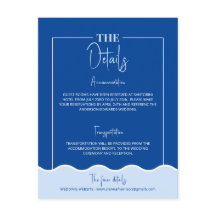 Carte de détails de destination SIENNA Modern Blue