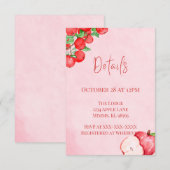 D'accompagnement Carte de détails de douche aux pommes rustique – A (Devant / Derrière)