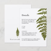 D'accompagnement Carte de détails de fougère de bois (Devant / Derrière)