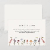 D'accompagnement Carte de détails de jardin de fleurs de papillon (Devant / Derrière)