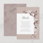 D'accompagnement Carte de détails de la flore d'automne (Devant / Derrière)