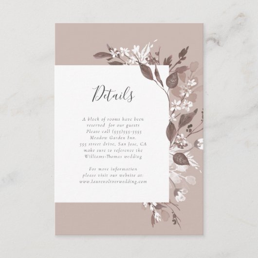 D'accompagnement Carte de détails de la flore d'automne (Devant)