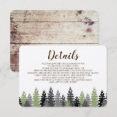 D'accompagnement Carte de détails de la pin À feuillage persistant  (Devant / Derrière)