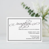 D'accompagnement Carte de détails de la réception de mariage noir e (Debout devant)