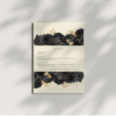 D'accompagnement Carte de détails de la réception Rose Noir Aquarel