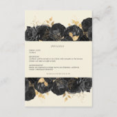 D'accompagnement Carte de détails de la réception Rose Noir Aquarel (Devant)