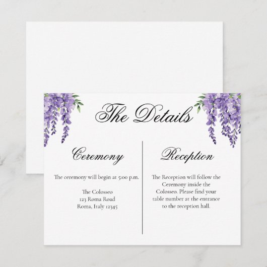 D'accompagnement Carte de détails de l'Enclos de Glycines (Devant / Derrière)