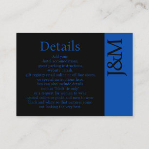 D'accompagnement Carte de détails de l'enveloppe bleu cobalt minima