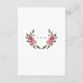 D'accompagnement Carte de détails de Magnolia rose et blanc (Dos)