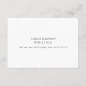 D'accompagnement Carte de détails de mariage (Dos)
