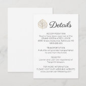 D'accompagnement Carte de détails de mariage à feuille simple (Devant / Derrière)