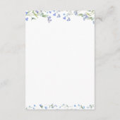 D'accompagnement Carte de détails de mariage à fleurs bleues (Dos)