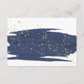 D'accompagnement Carte de détails de mariage à l'aquarelle bleu mar (Dos)