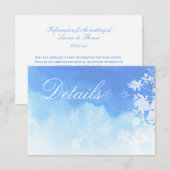 D'accompagnement Carte de détails de mariage à l'aquarelle bleue dé (Devant / Derrière)