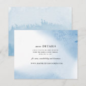 D'accompagnement Carte de détails de mariage à l'aquarelle ombrée | (Devant / Derrière)
