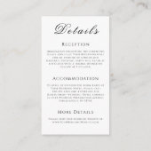 D'accompagnement Carte de détails de mariage à monogramme QR Code n (Dos)
