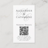 D'accompagnement Carte de détails de mariage à monogramme QR Code n (Devant)