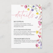 D'accompagnement Carte de détails de mariage Amour en Fleur (Devant)