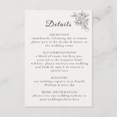 D'accompagnement Carte de détails de mariage Art Déco (Devant)