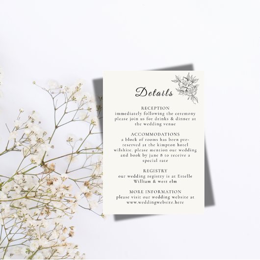D'accompagnement Carte de détails de mariage Art Déco