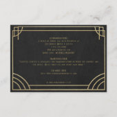 D'accompagnement Carte de détails de mariage art déco céleste (Dos)