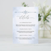 D'accompagnement Carte de détails de mariage au bouleau gelé (Debout devant)