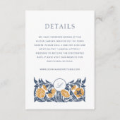 D'accompagnement Carte de détails de mariage au monogramme Art nouv (Devant)