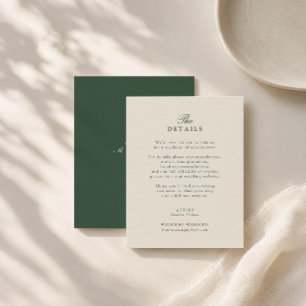 D'accompagnement Carte de détails de mariage au muguet