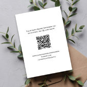 D'accompagnement Carte de détails de mariage avec code QR Bleu Clas