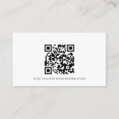 D'accompagnement Carte de détails de mariage avec code QR et callig (Dos)