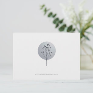D'accompagnement Carte de détails de mariage avec fleurs enneigées