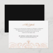 D'accompagnement Carte de détails de mariage avec insert en feuille (Devant / Derrière)