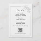 D'accompagnement Carte de détails de mariage avec QR Code Vert Saug (Devant)